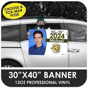 Choose a Fox-Mar Pose - Car Banner for Graduation Parades