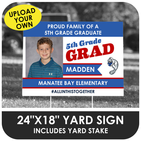 5th Grade Custom School Logo Yard Sign